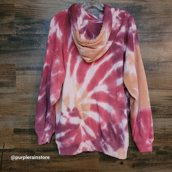 American Eagle Tie Dye Hoodie Size S Oversized Jegging Fit Soft Stretch Colorful - Picture 2 of 10